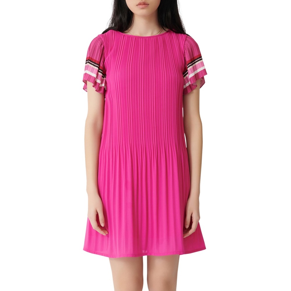 MAJE | Bateau Neckline Mini Dress